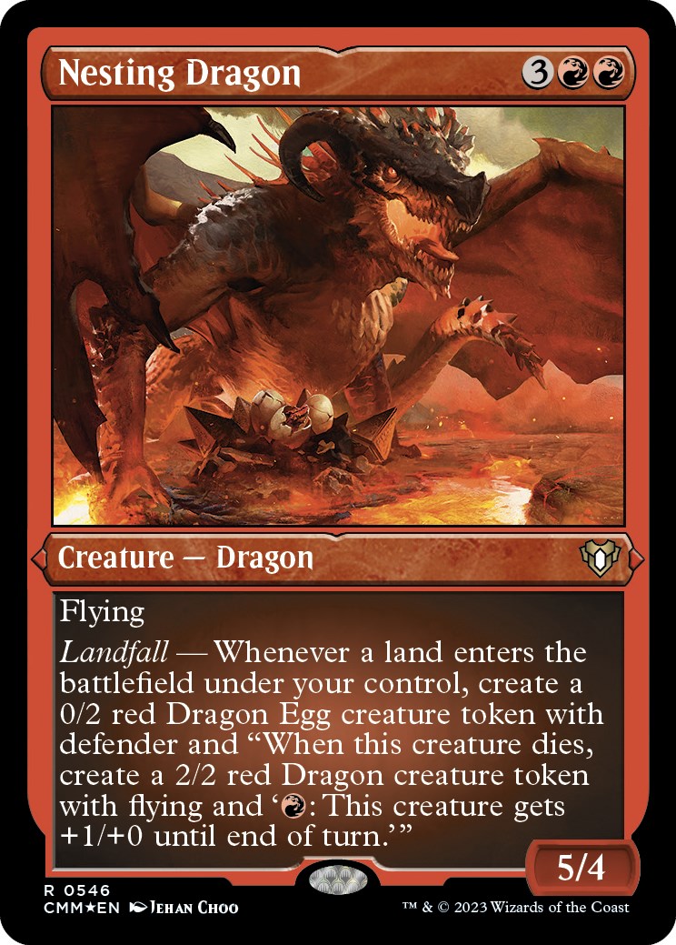 mtg red landfall cards R} Nesting Dragon (Foil Etched) [Commander Masters][CMM 546] – Misty  Mountain Games