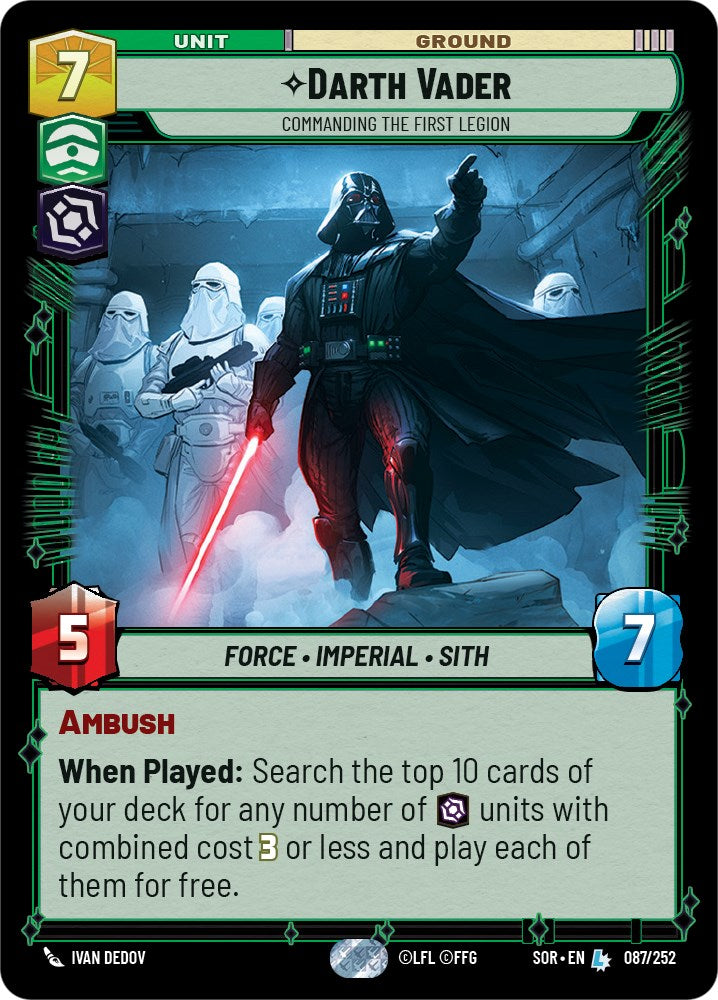{SW-R} Darth Vader - Commanding the First Legion (087/252) [Spark of Rebellion]