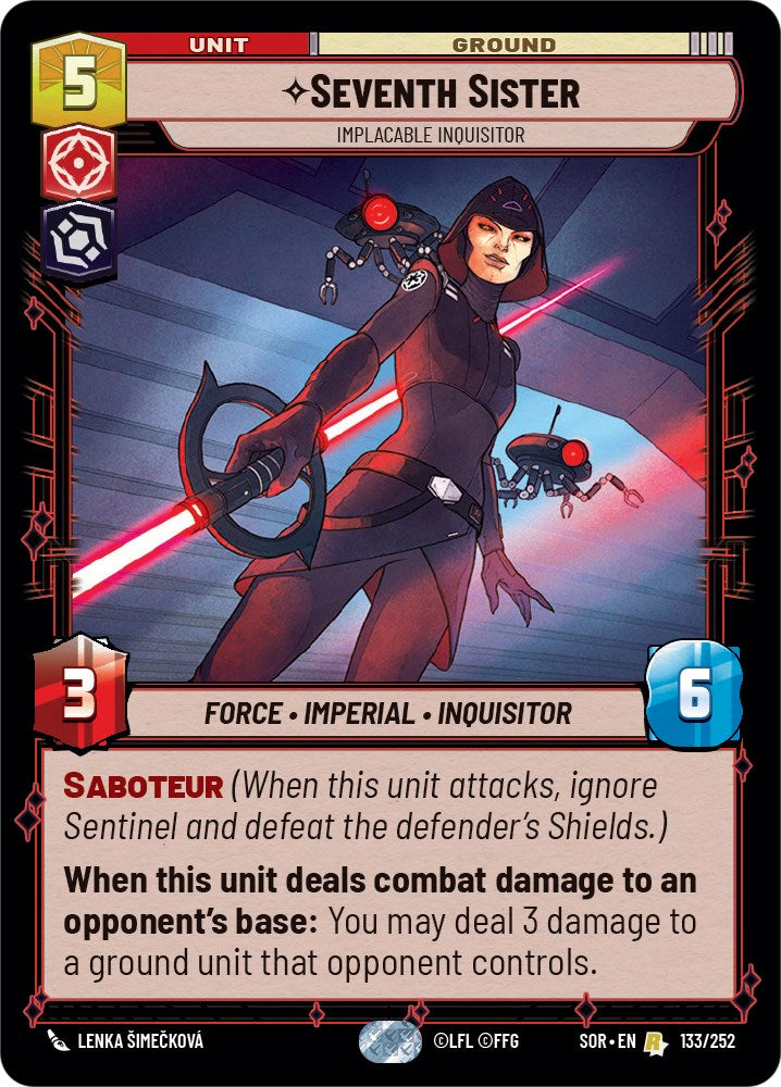 {SW-R} Seventh Sister - Implacable Inquisitor (133/252) [Spark of Rebellion]