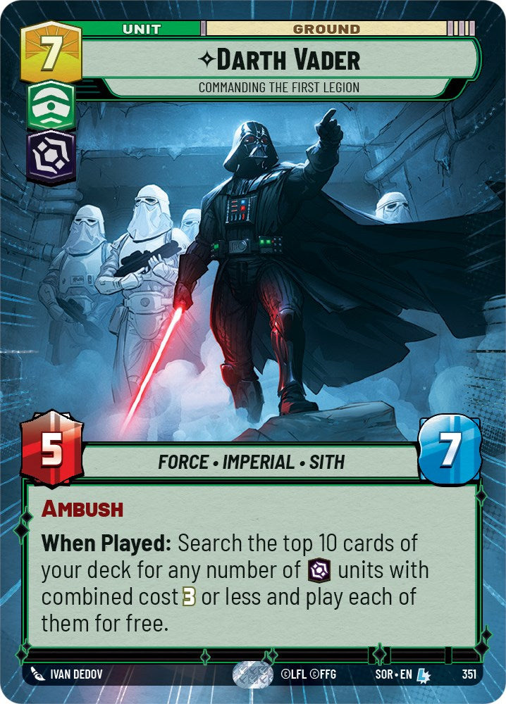 {SW-R} Darth Vader - Commanding the First Legion (Hyperspace) (351) [Spark of Rebellion]