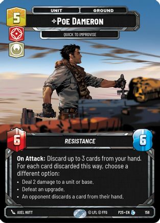 Poe Dameron - Quick to Improvise (158) - Sector and Regional Promos Season 1 Foil