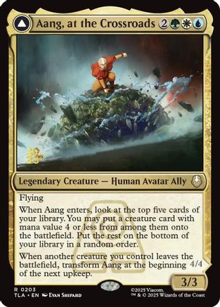 mtg avatar aang card Commander Deck EDH Deck 100 Magic Cards Custom Deck Av Moonveil Games At the beginning of each upkeep R} Aang, at the Crossroads
