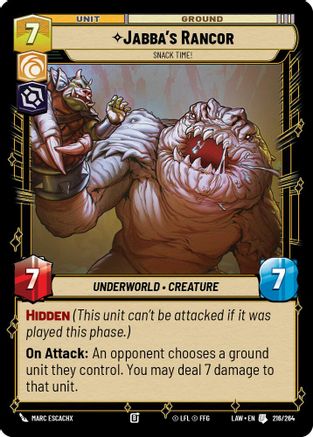 Jabba's Rancor - Snack Time! (216/264) - A Lawless Time