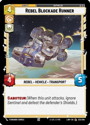 Rebel Blockade Runner (222/264) - A Lawless Time