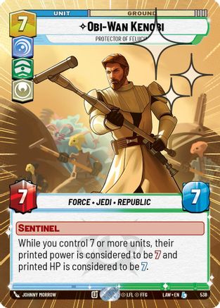 Obi-Wan Kenobi - Protector of Felucia (Hyperspace Foil) (538) - A Lawless Time Foil