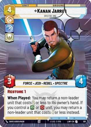 Kanan Jarrus - Spectre One (Hyperspace Foil) (591) - A Lawless Time Foil