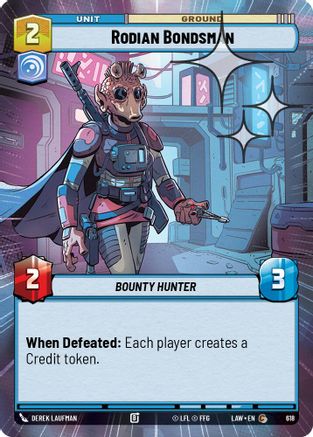 Rodian Bondsman (Hyperspace Foil) (618) - A Lawless Time Foil