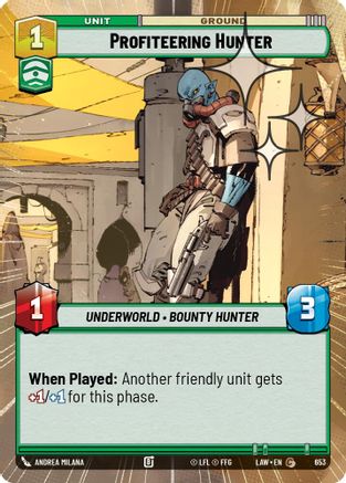 Profiteering Hunter (Hyperspace Foil) (653) - A Lawless Time Foil