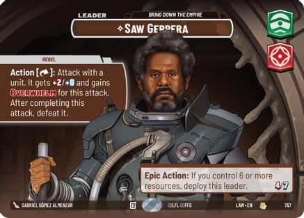 Saw Gerrera - Bring Down the Empire (Showcase) (767) - A Lawless Time Foil