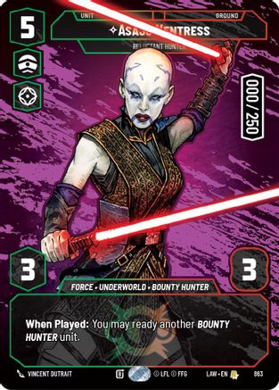 Asajj Ventress - Reluctant Hunter (Serialized) (863) - A Lawless Time Foil