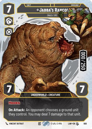 Jabba's Rancor - Snack Time! (Serialized) (900) - A Lawless Time Foil