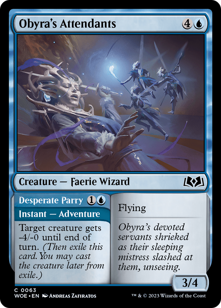 {@C} Obyra's Attendants // Desperate Parry [Wilds of Eldraine][WOE 063]