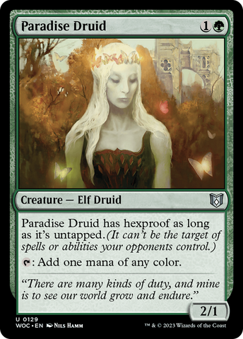 {C} Paradise Druid [Wilds of Eldraine Commander][WOC 129]