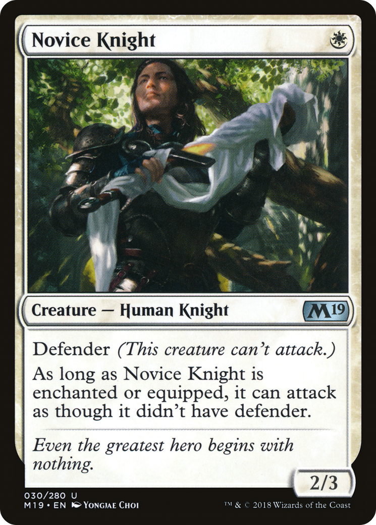 {C} Novice Knight [Core Set 2019][M19 030] - Misty Mountain Games