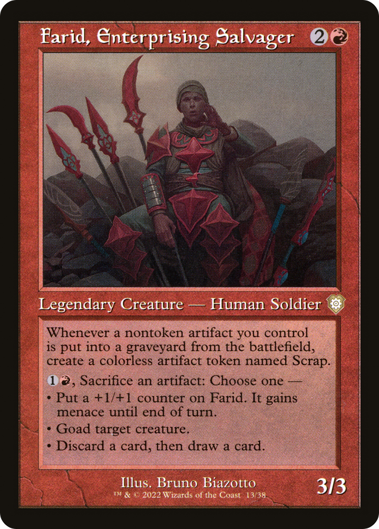 {R} Farid, Enterprising Salvager (Retro) [The Brothers' War Commander][BRC 013]