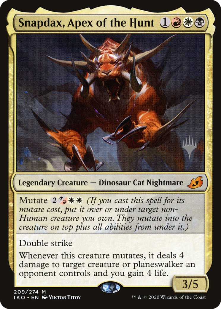 {R} Snapdax, Apex of the Hunt (Promo Pack) [Ikoria: Lair of Behemoths Promos][PP IKO 209]