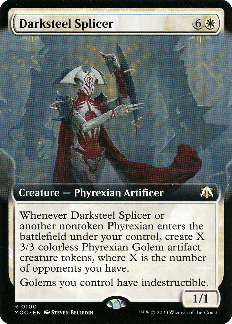 {R} Darksteel Splicer (Extended Art) [March of the Machine Commander][MOC 100]