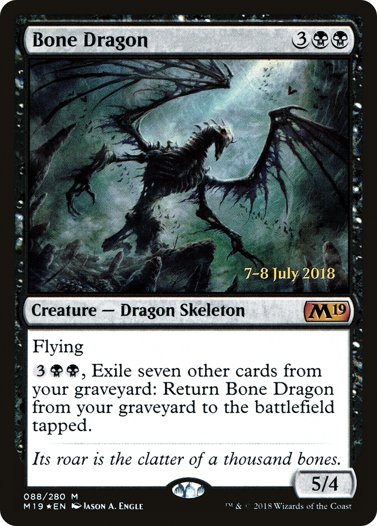 {R} Bone Dragon [Core Set 2019 Prerelease Promos][PR M19 088] - Misty Mountain Games