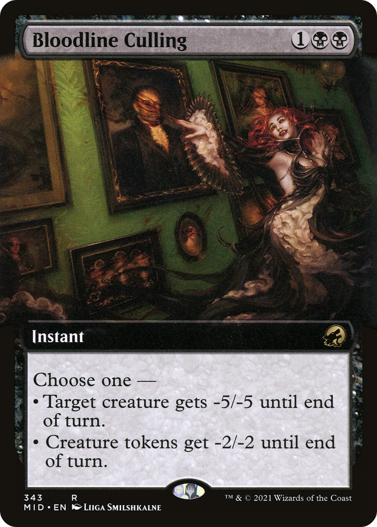 {R} Bloodline Culling (Extended Art) [Innistrad: Midnight Hunt][MID 343]