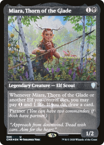{C} Miara, Thorn of the Glade (Etched) [Commander Legends][CMR 566]