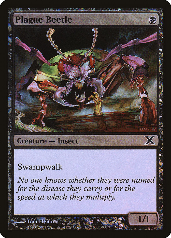 {C} Plague Beetle (Premium Foil) [Tenth Edition][FP 10E 168]