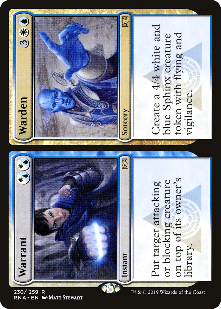 {R} Warrant // Warden [Ravnica Allegiance][RNA 230]