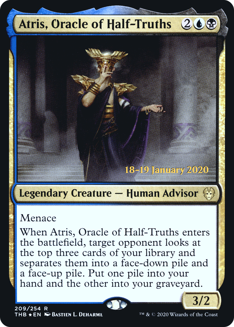 {R} Atris, Oracle of Half-Truths [Theros Beyond Death Prerelease Promos][PR THB 209]