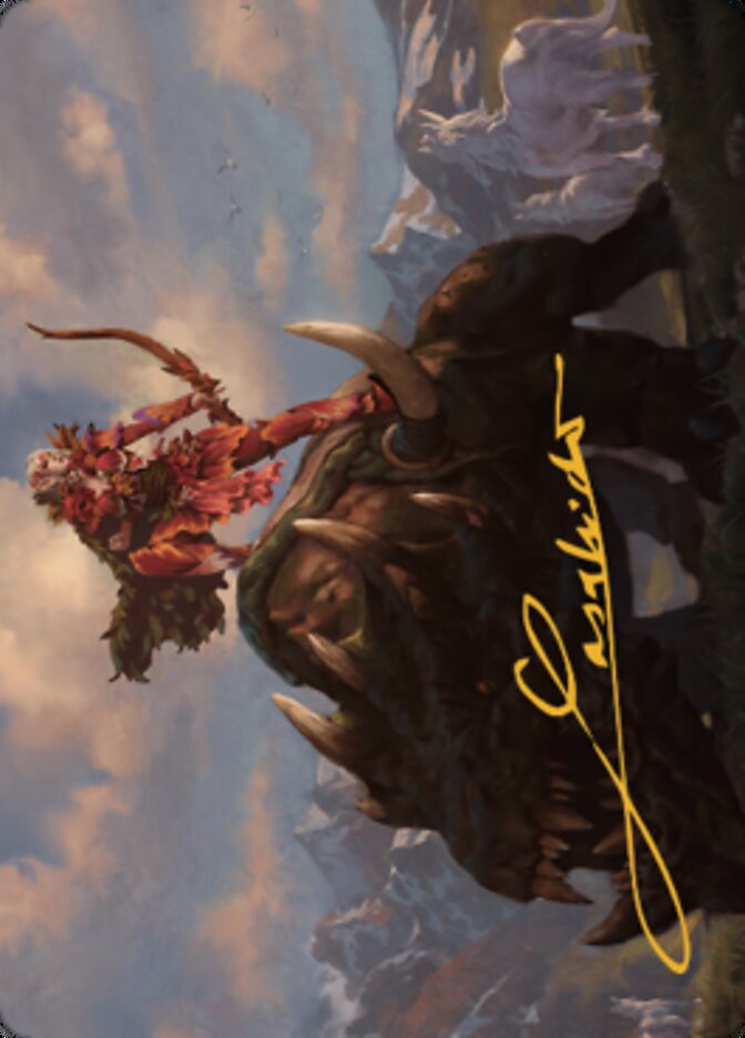 {A} Meria's Outrider Art Card (Gold-Stamped Signature) [Dominaria United Art Series][GS ADMU 037]