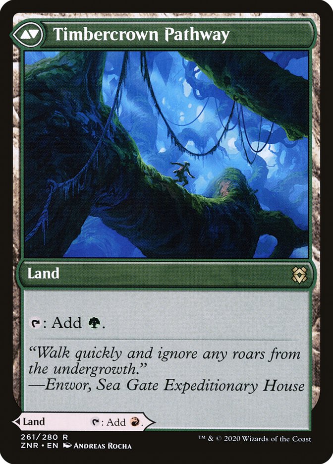 {R} Cragcrown Pathway // Timbercrown Pathway [Zendikar Rising][ZNR 261]