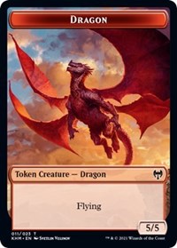 {T} Dragon // Thopter Double-sided Token [Kaldheim Commander Tokens][TKHM 011]