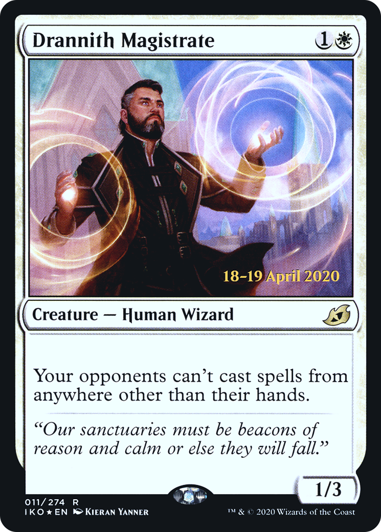 {R} Drannith Magistrate [Ikoria: Lair of Behemoths Prerelease Promos][PR IKO 011]