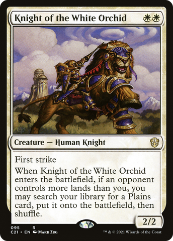 {R} Knight of the White Orchid [Commander 2021][C21 095]
