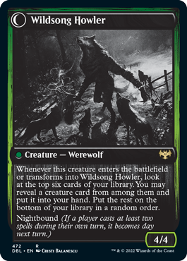{R} Howlpack Piper // Wildsong Howler [Innistrad: Double Feature][DBL 472]