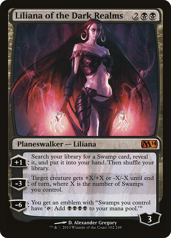 {R} Liliana of the Dark Realms [Magic 2014][M14 102]