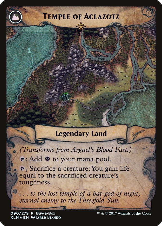 {R} Arguel's Blood Fast // Temple of Aclazotz (Buy-A-Box) [Ixalan Treasure Chest][PA PXTC 090] - Misty Mountain Games