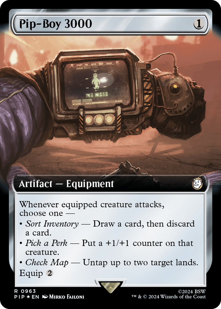 {R} Pip-Boy 3000 (Extended Art) (Surge Foil) [Fallout][PIP 963]