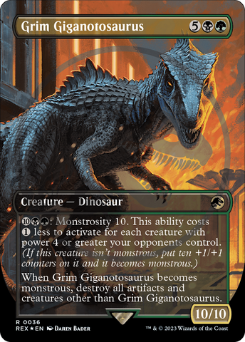 {T} Grim Giganotosaurus Emblem (Borderless) [Jurassic World Collection Tokens][TREX 036]