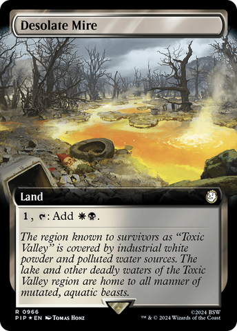 {R} Desolate Mire (Extended Art) (Surge Foil) [Fallout][PIP 966]