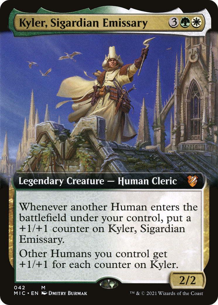 {R} Kyler, Sigardian Emissary (Extended Art) [Innistrad: Midnight Hunt Commander][MIC 042]