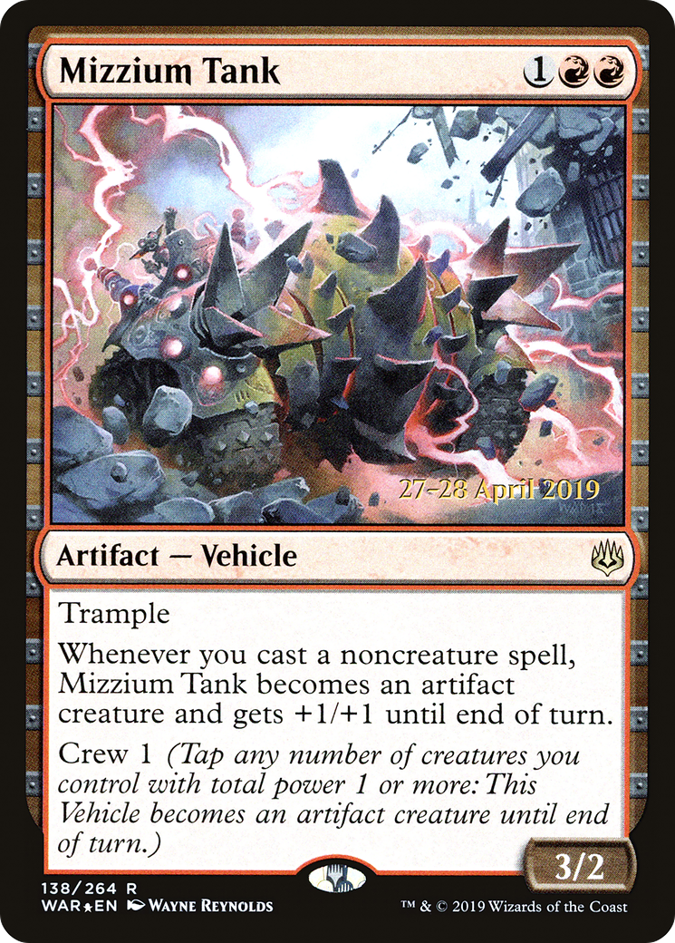 {R} Mizzium Tank [War of the Spark Prerelease Promos][PR WAR 138]
