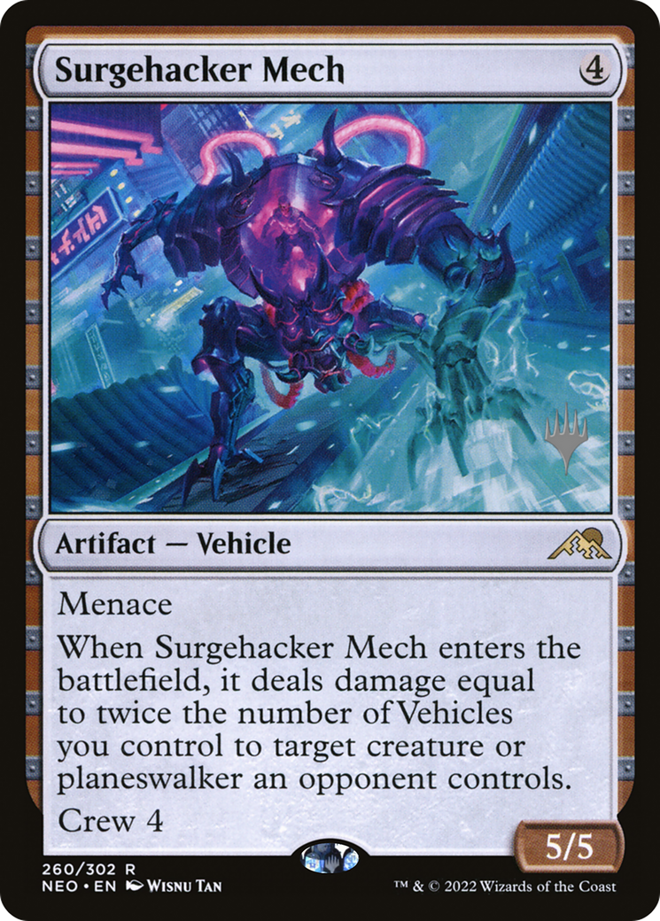 {R} Surgehacker Mech (Promo Pack) [Kamigawa: Neon Dynasty Promos][PP NEO 260]