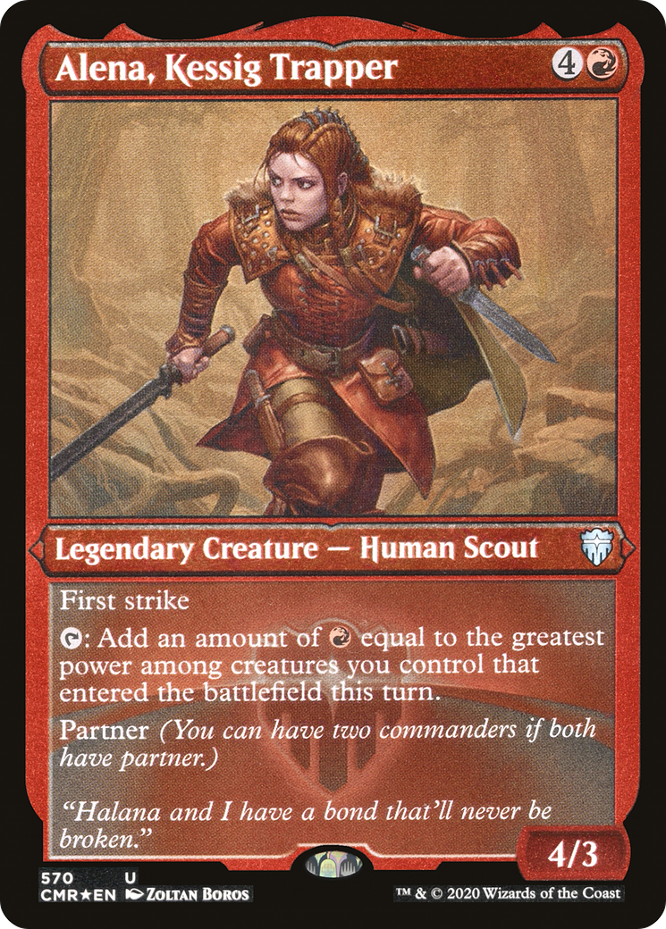 {C} Alena, Kessig Trapper (Foil Etched) [Commander Legends][CMR 570]