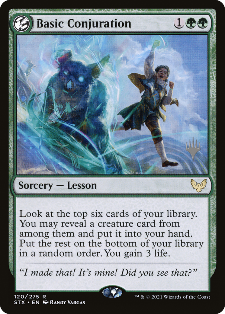 {R} Basic Conjuration (Promo Pack) [Strixhaven: School of Mages Promos][PP STX 120]
