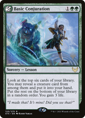 {R} Basic Conjuration (Promo Pack) [Strixhaven: School of Mages Promos][PP STX 120]