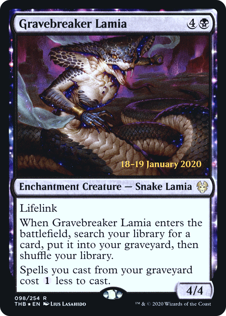{R} Gravebreaker Lamia [Theros Beyond Death Prerelease Promos][PR THB 098]