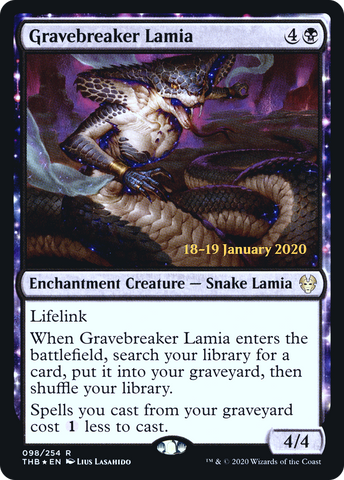 {R} Gravebreaker Lamia [Theros Beyond Death Prerelease Promos][PR THB 098]