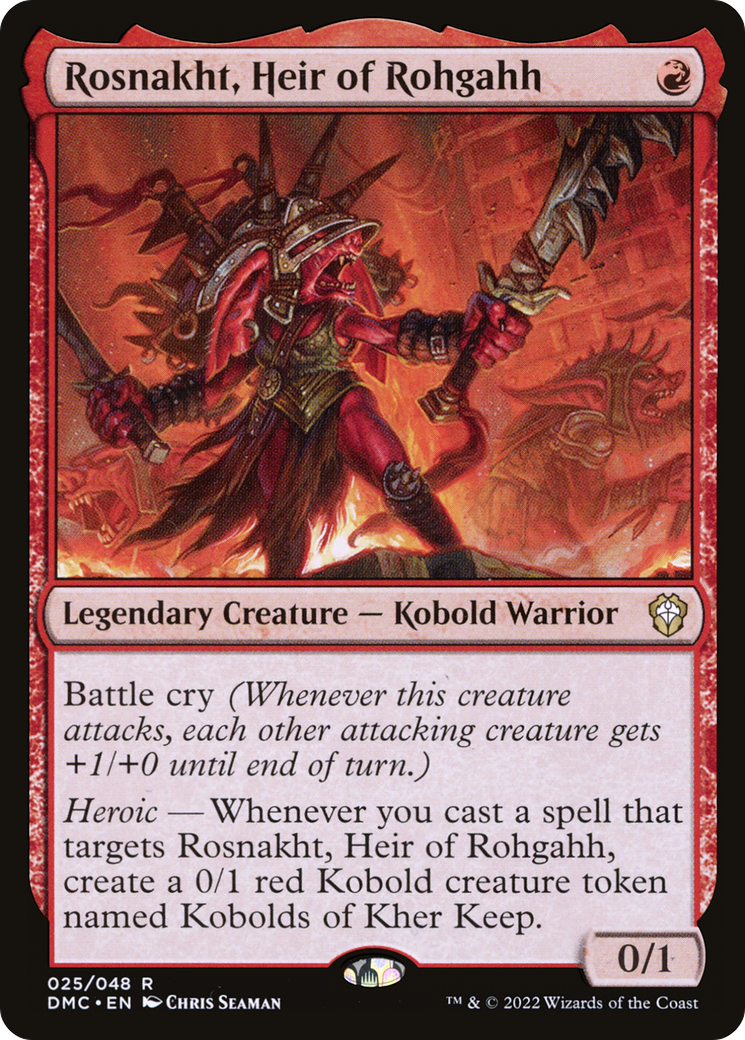 {R} Rosnakht, Heir of Rohgahh [Dominaria United Commander][DMC 025]