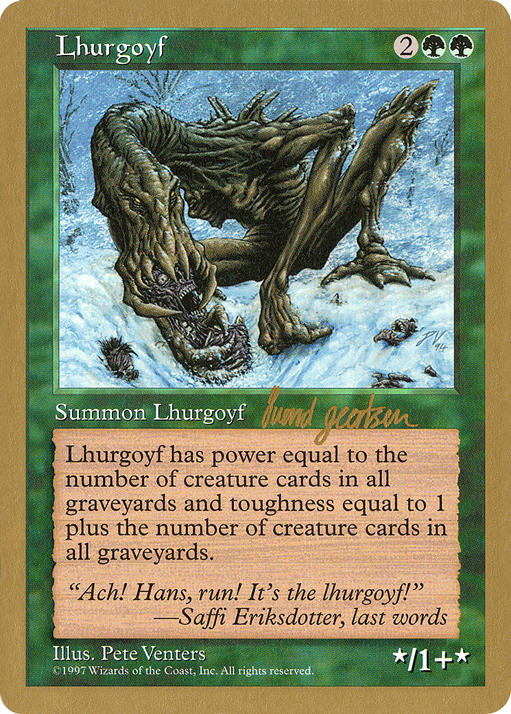{R} Lhurgoyf (Svend Geertsen) [World Championship Decks 1997][GB WC97 SG309]