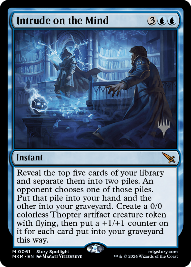 {R} Intrude on the Mind (Promo Pack) [Murders at Karlov Manor Promos][PP MKM 061]