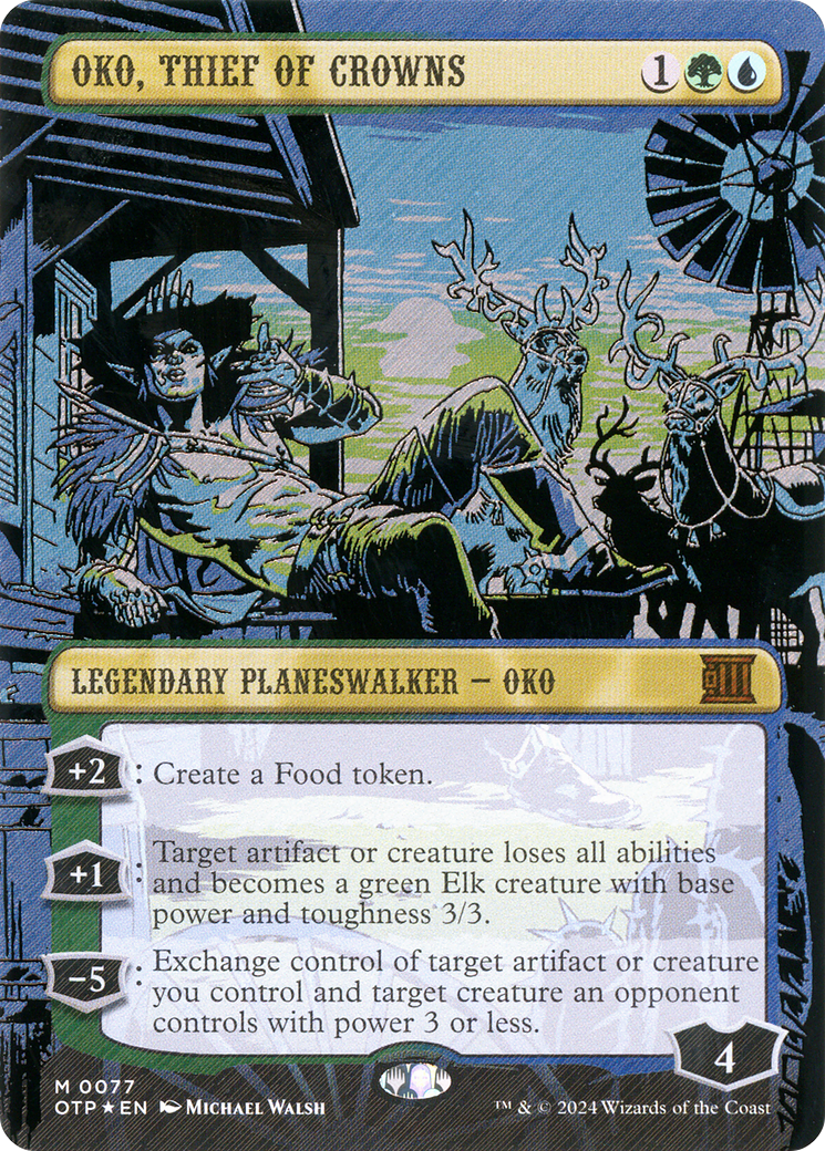 {R} Oko, Thief of Crowns (Textured Foil) [Outlaws of Thunder Junction: Breaking News][OTP 077]